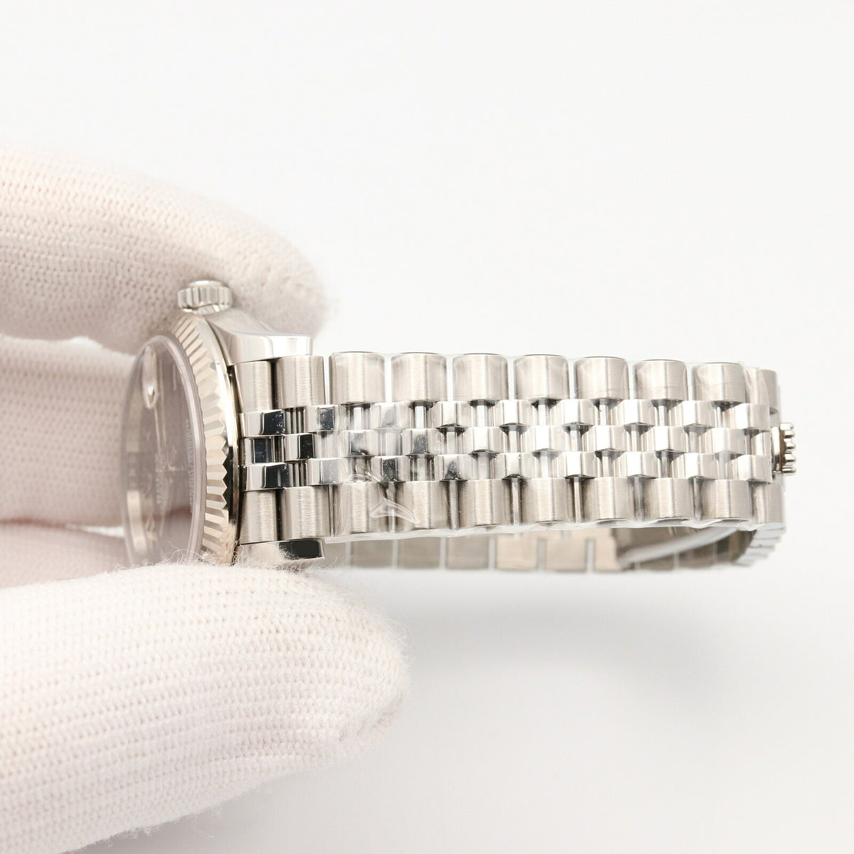 ROLEX Datejust VI Diamond Watch 18K WG/Steel Gray