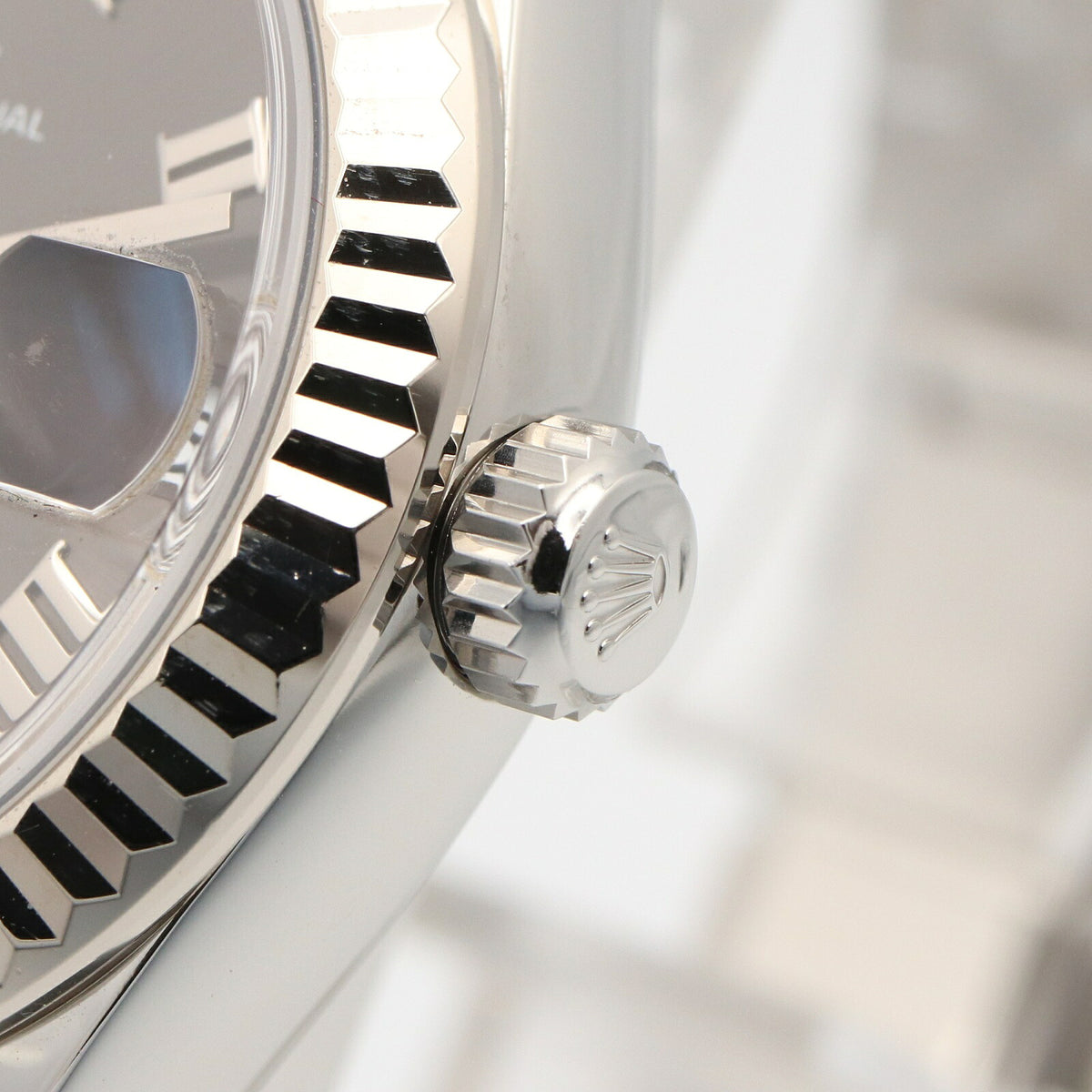 ROLEX Datejust VI Diamond Watch 18K WG/Steel Gray