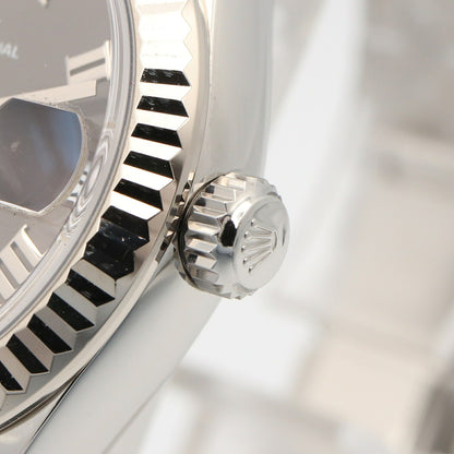 ROLEX Datejust VI Diamond Watch 18K WG/Steel Gray
