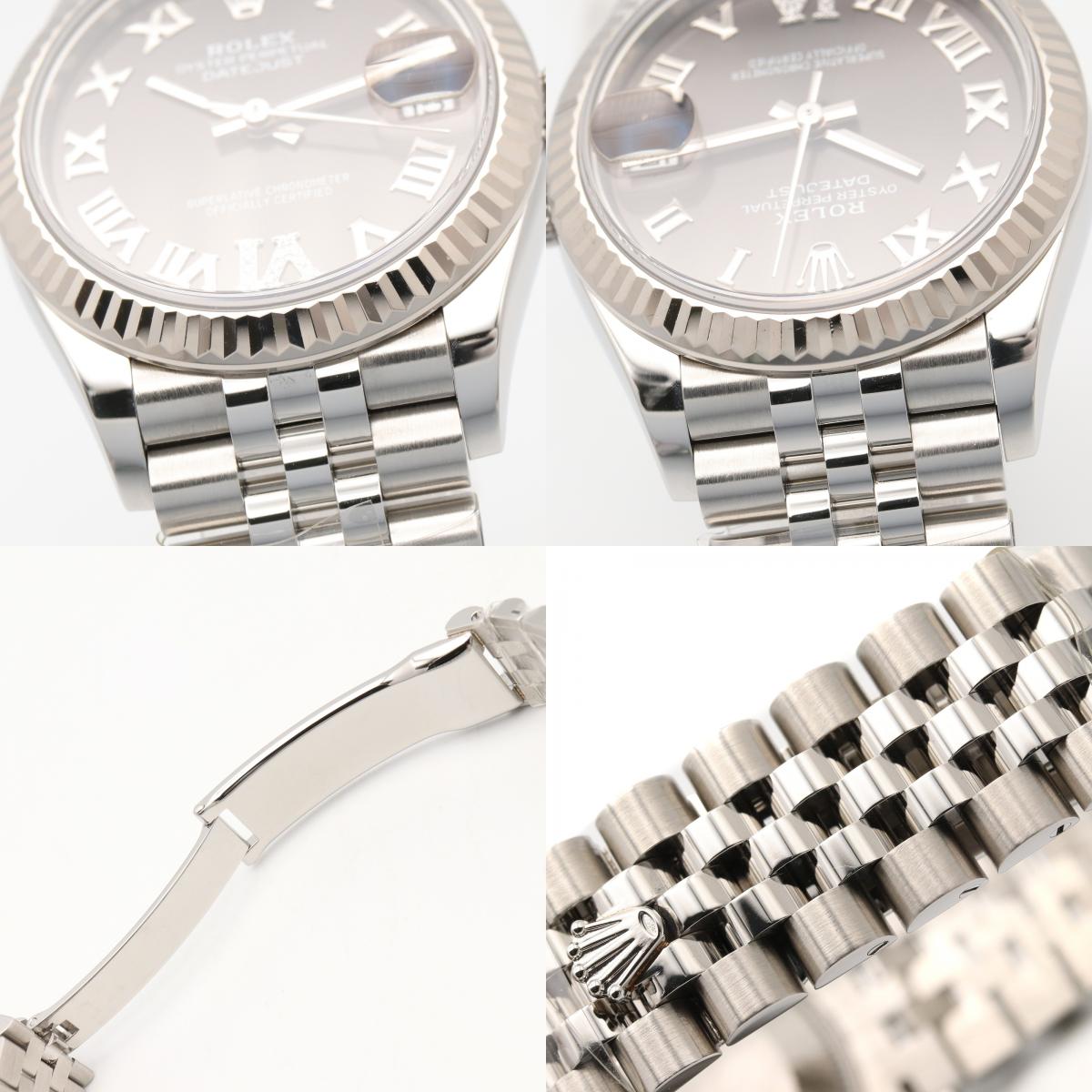 ROLEX Datejust VI Diamond Watch 18K WG/Steel Gray