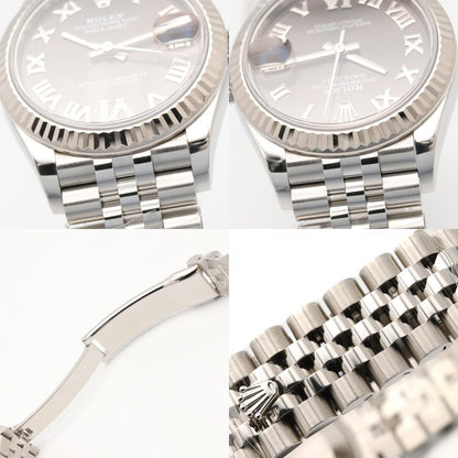 ROLEX Datejust VI Diamond Watch 18K WG/Steel Gray