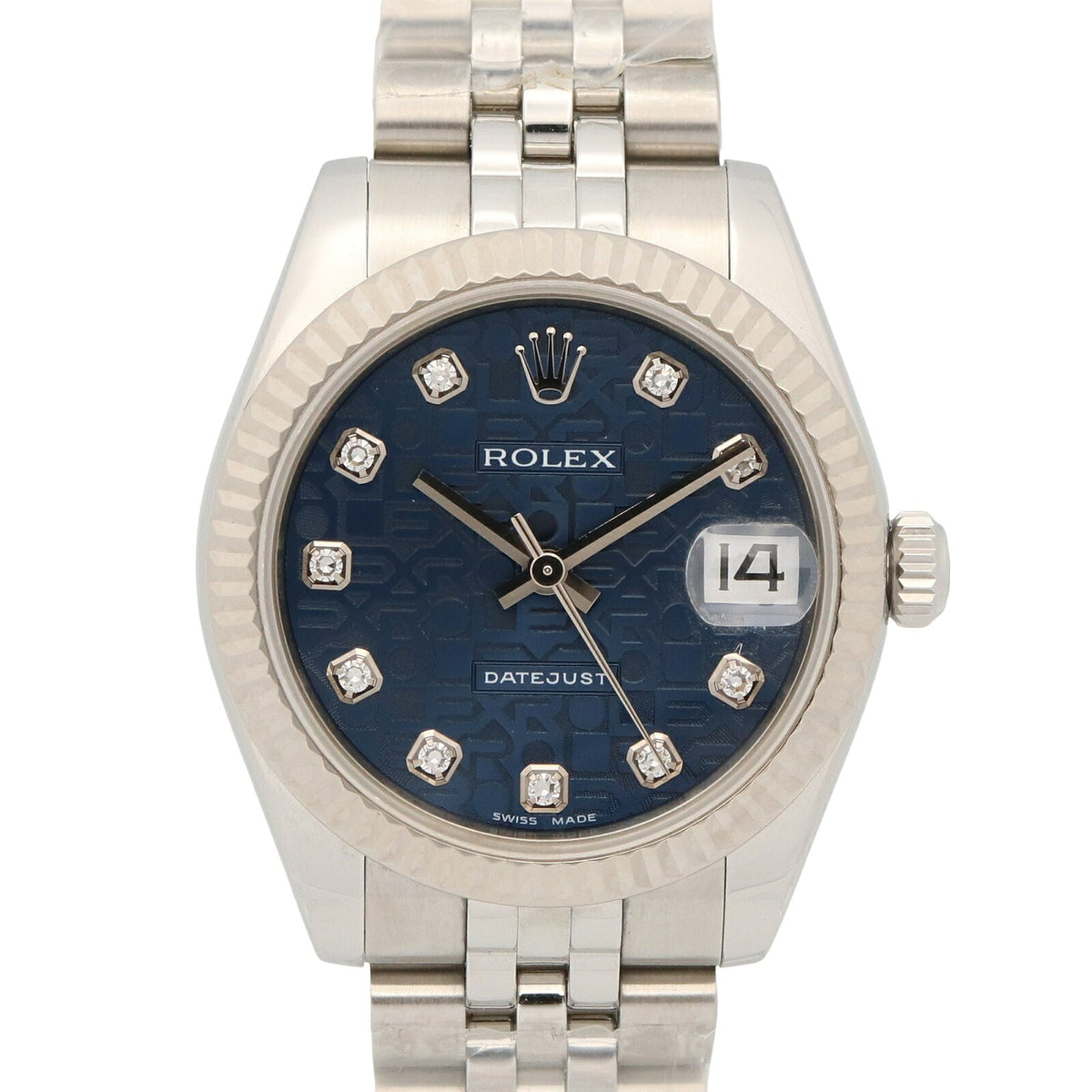 ROLEX Datejust 10P Diamond Blue Watch