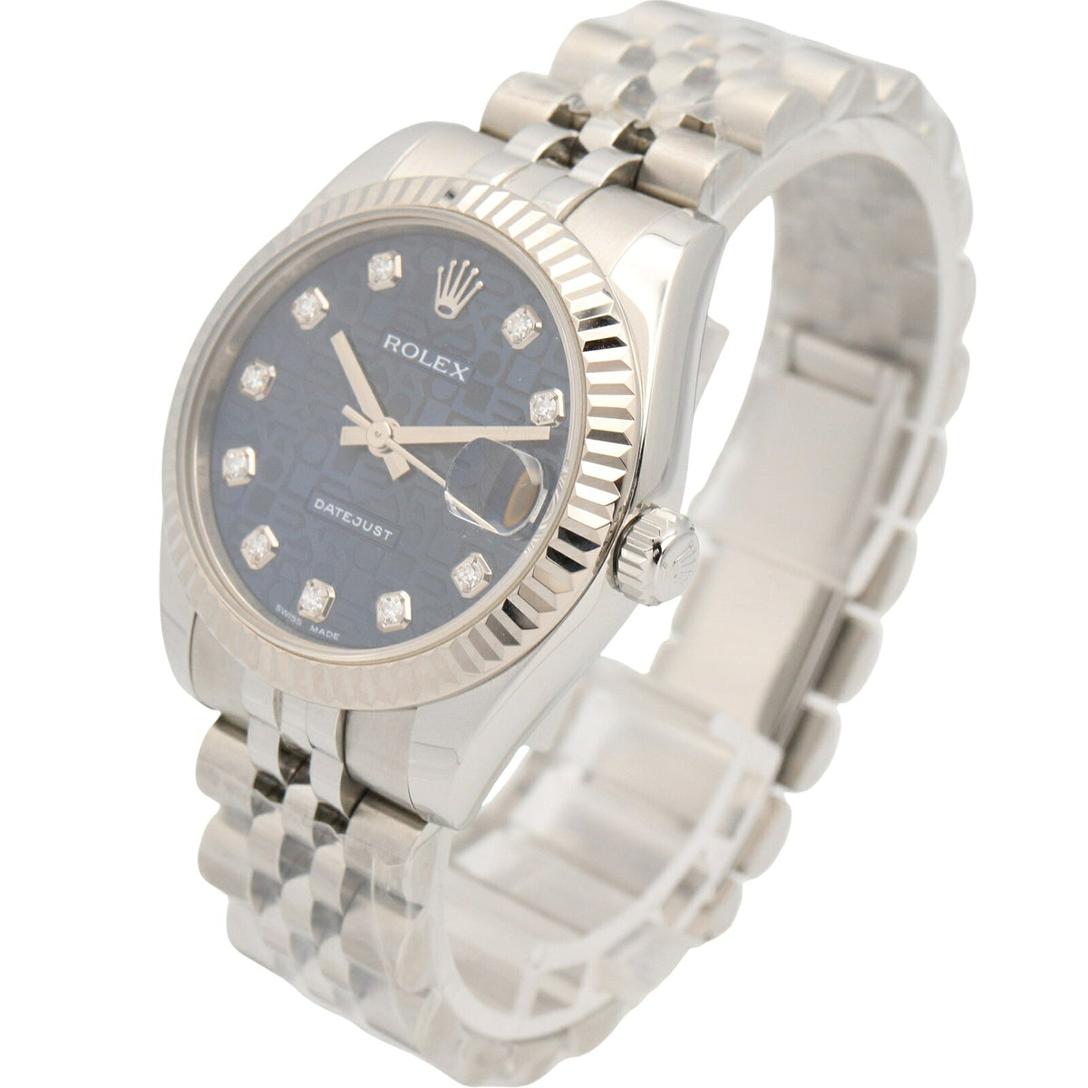 ROLEX Datejust 10P Diamond Blue Watch