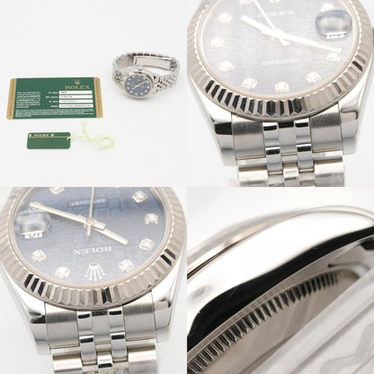 ROLEX Datejust 10P Diamond Blue Watch