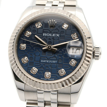 ROLEX Datejust 10P Diamond Blue Watch