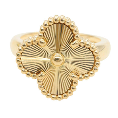 Van Cleef & Arpels Vintage Alhambra Guilloche Ring Size JP 7