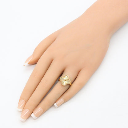 Van Cleef & Arpels Vintage Alhambra Guilloche Ring Size JP 7