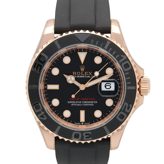 ROLEX Yacht-Master 40 Black K18PG Rubber Watch
