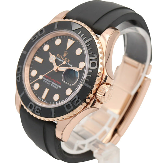 ROLEX Yacht-Master 40 Black K18PG Rubber Watch