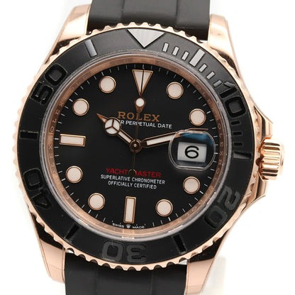 ROLEX Yacht-Master 40 Black K18PG Rubber Watch