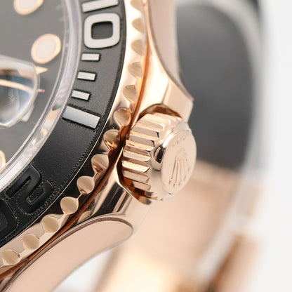 ROLEX Yacht-Master 40 Black K18PG Rubber Watch