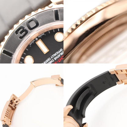 ROLEX Yacht-Master 40 Black K18PG Rubber Watch