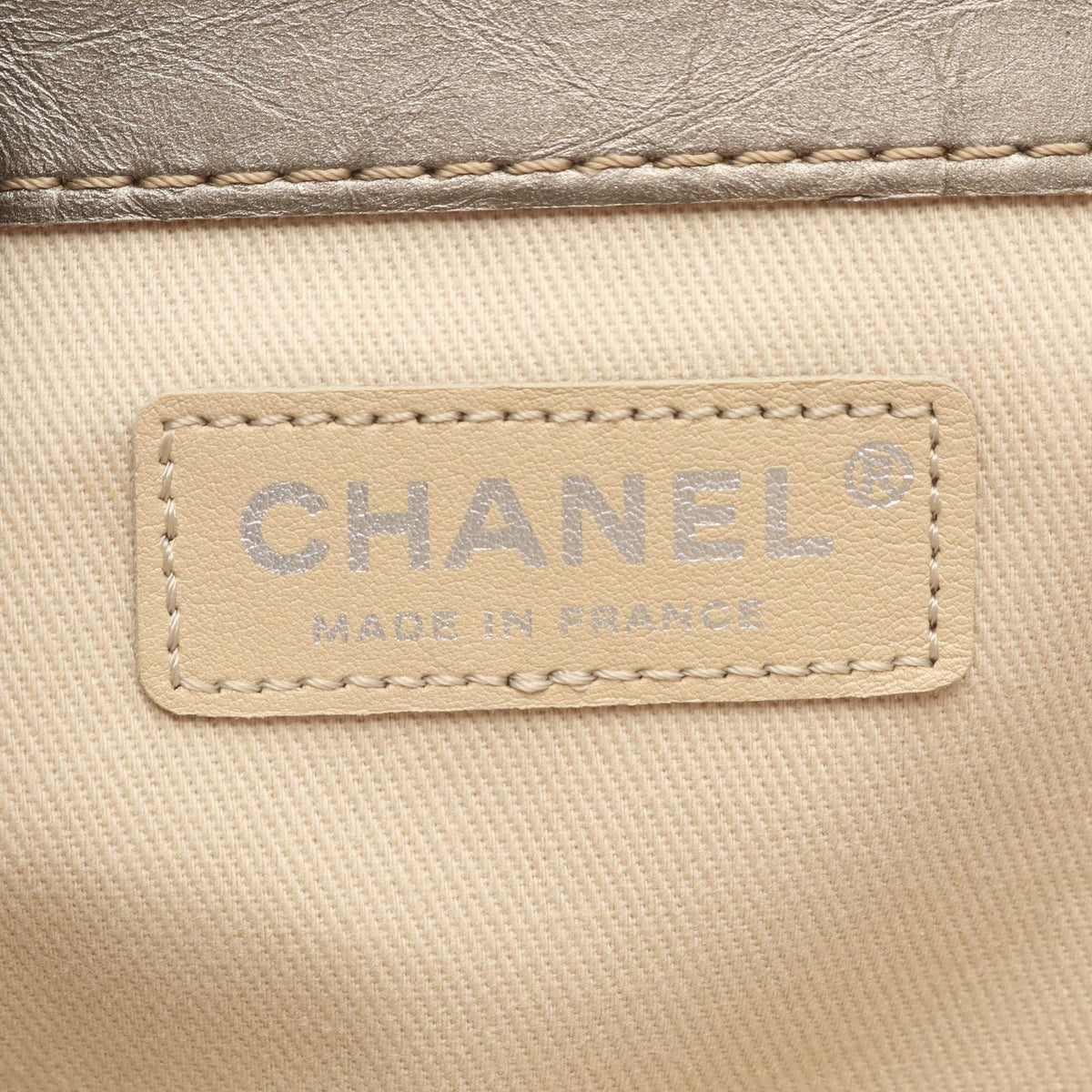 CHANEL Matelassé Calf Leather Bag Brown