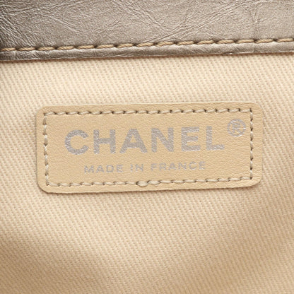 CHANEL Matelassé Calf Leather Bag Brown