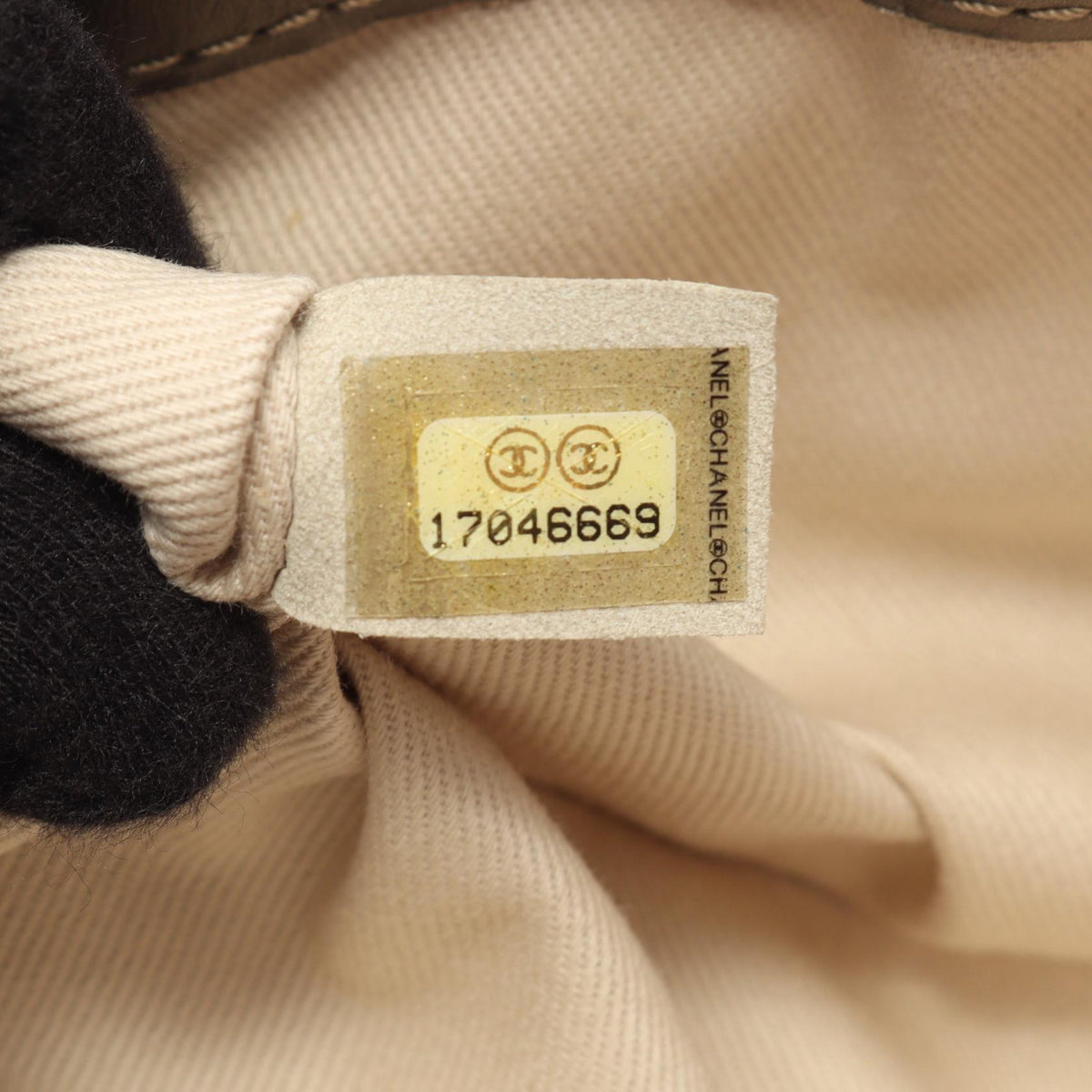 CHANEL Matelassé Calf Leather Bag Brown