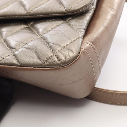 CHANEL Matelassé Calf Leather Bag Brown