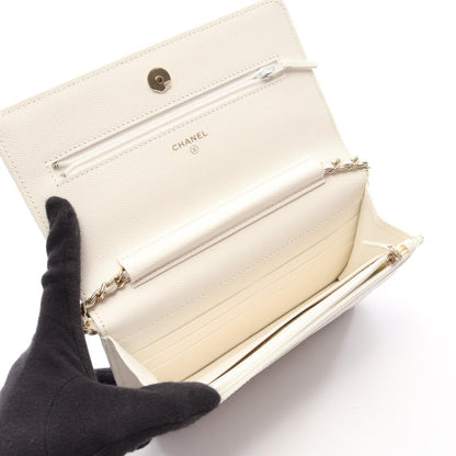CHANEL Matelasse Caviar Skin Bag White