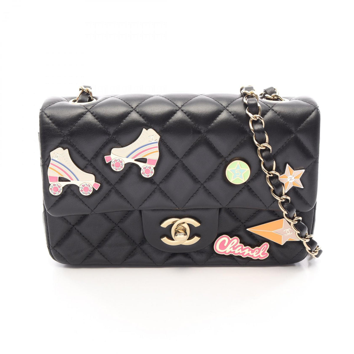 CHANEL Mini Matelasse 20 Bag Black