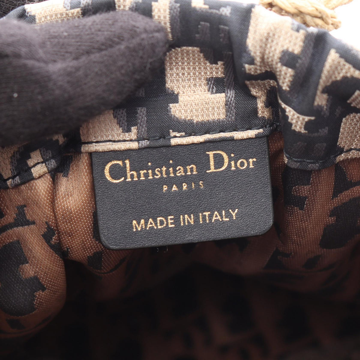 Dior Oblique Nylon Fabric Handle Bag