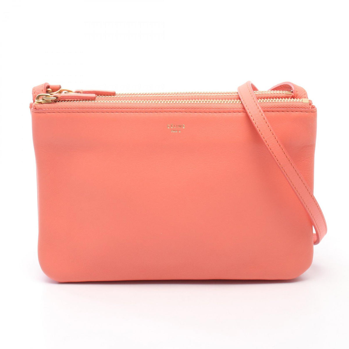 CELINE Trio Small Leather Bag Pink