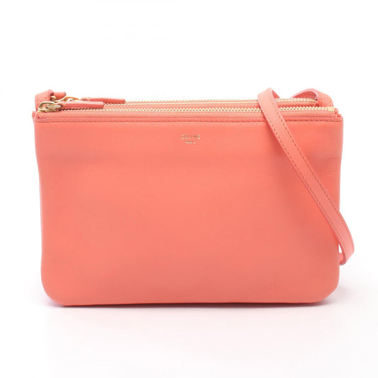 CELINE Trio Small Leather Bag Pink