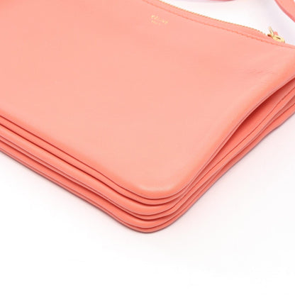 CELINE Trio Small Leather Bag Pink