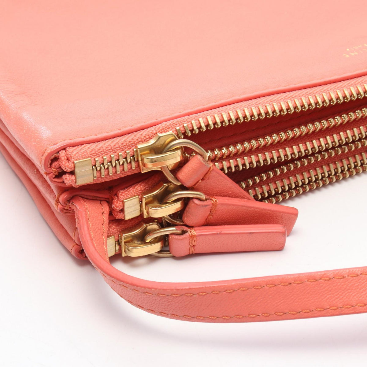 CELINE Trio Small Leather Bag Pink