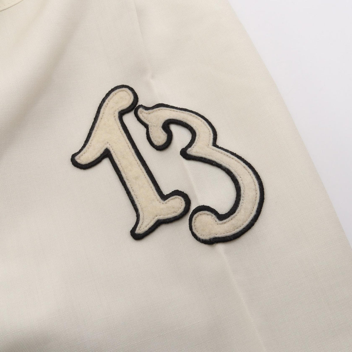 PRADA Kid Mohair Patch Bomber Jacket White Wool Size 40