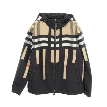 BURBERRY LONDON Splice Check Hooded Jacket Black Size M