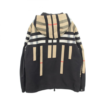 BURBERRY LONDON Splice Check Hooded Jacket Black Size M