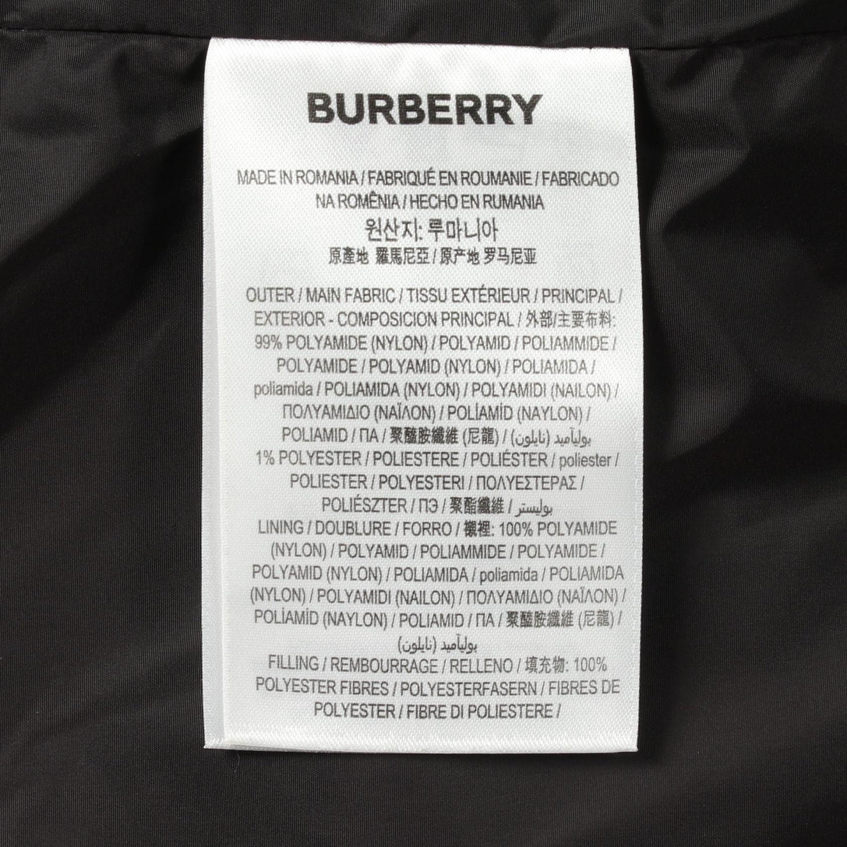 BURBERRY LONDON Splice Check Hooded Jacket Black Size M