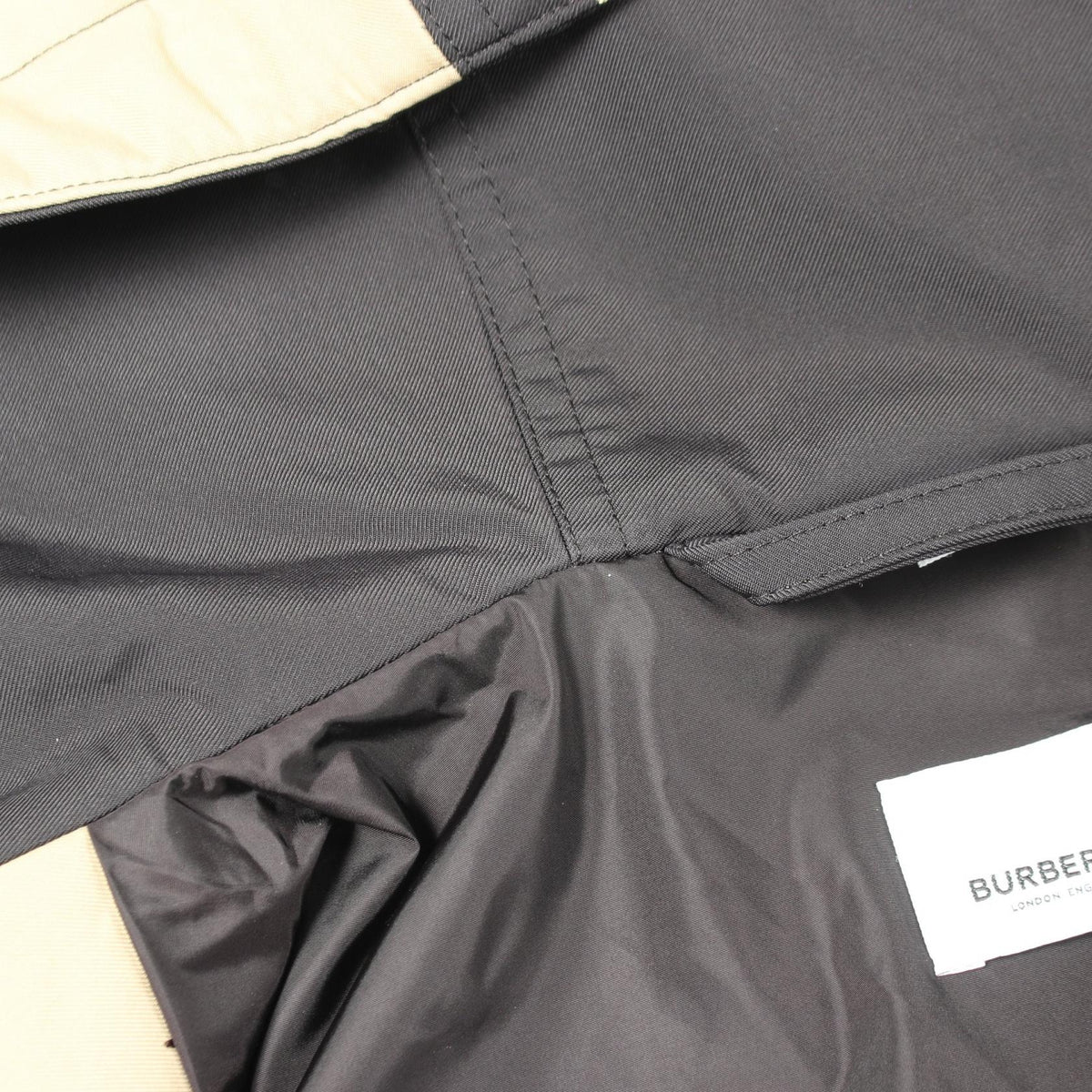 BURBERRY LONDON Splice Check Hooded Jacket Black Size M