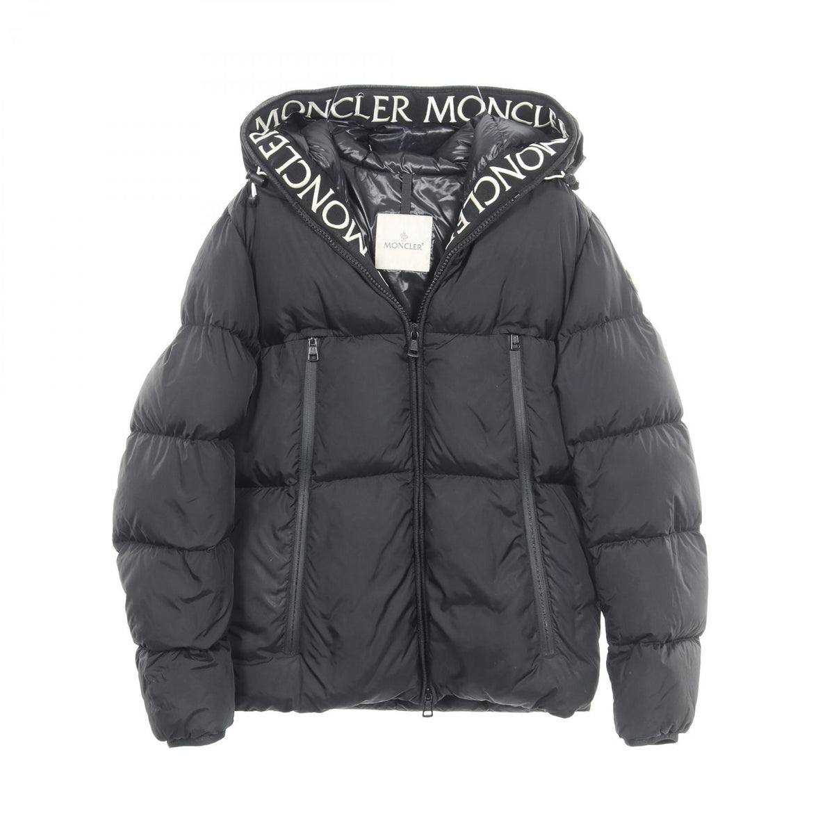 MONCLER MONTCLA Hooded Nylon Down Jacket Black Size 2