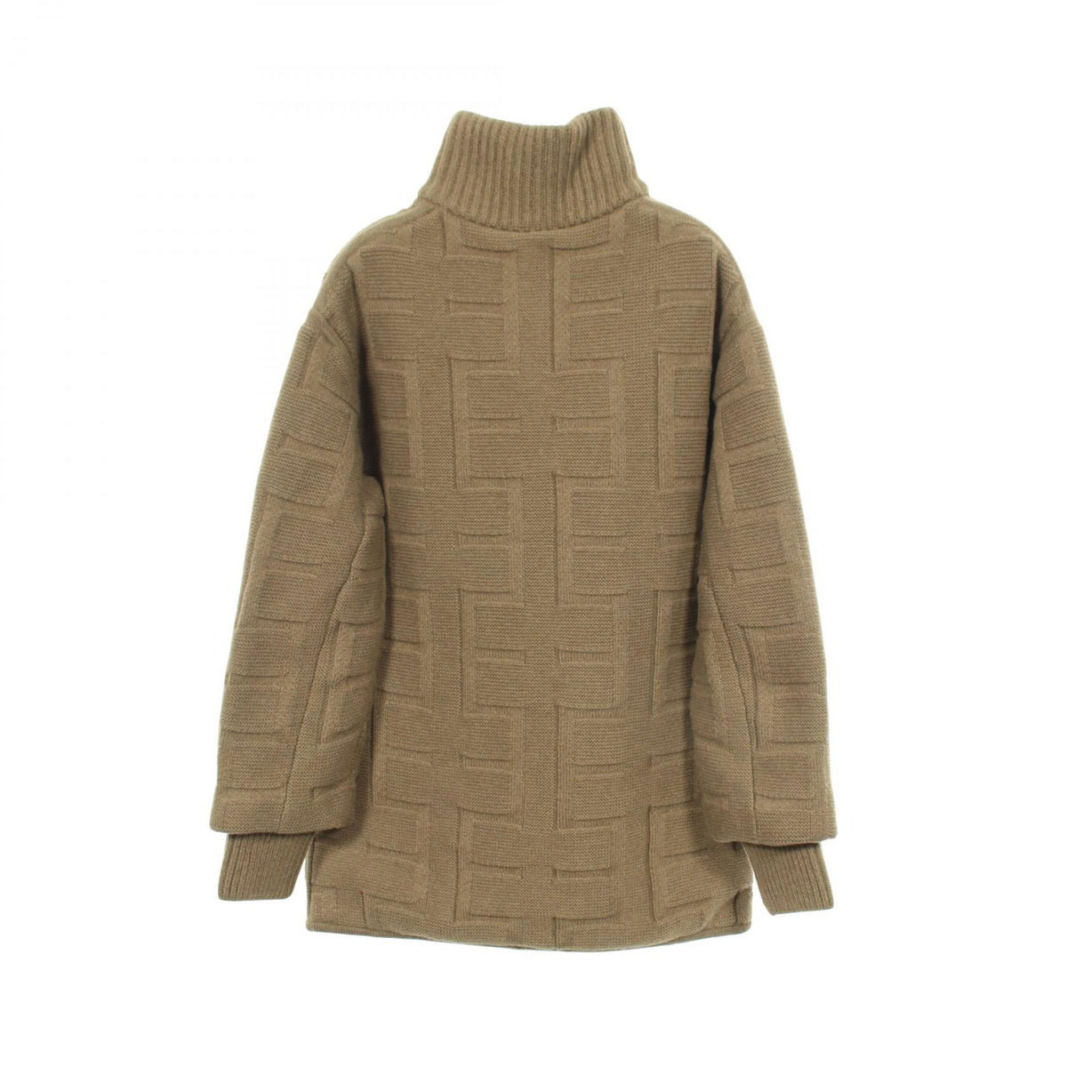 HERMES H H-Pattern Knit Wool Down Jacket Size 34