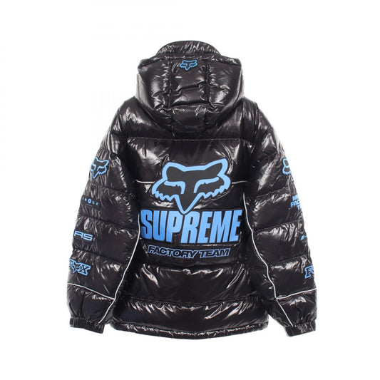 Supreme x Fox Racing Shiny Hooded Puffer Jacket Black Size S