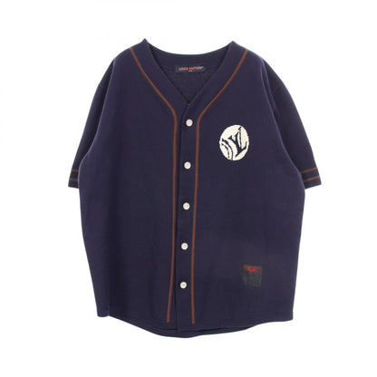 LOUIS VUITTON Baseball Cotton Cardigan Navy Size L