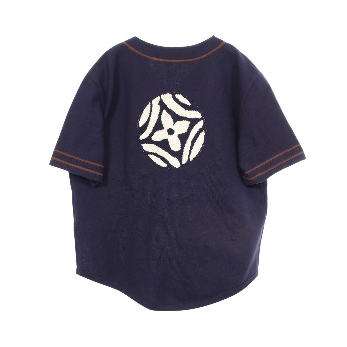 LOUIS VUITTON Baseball Cotton Cardigan Navy Size L