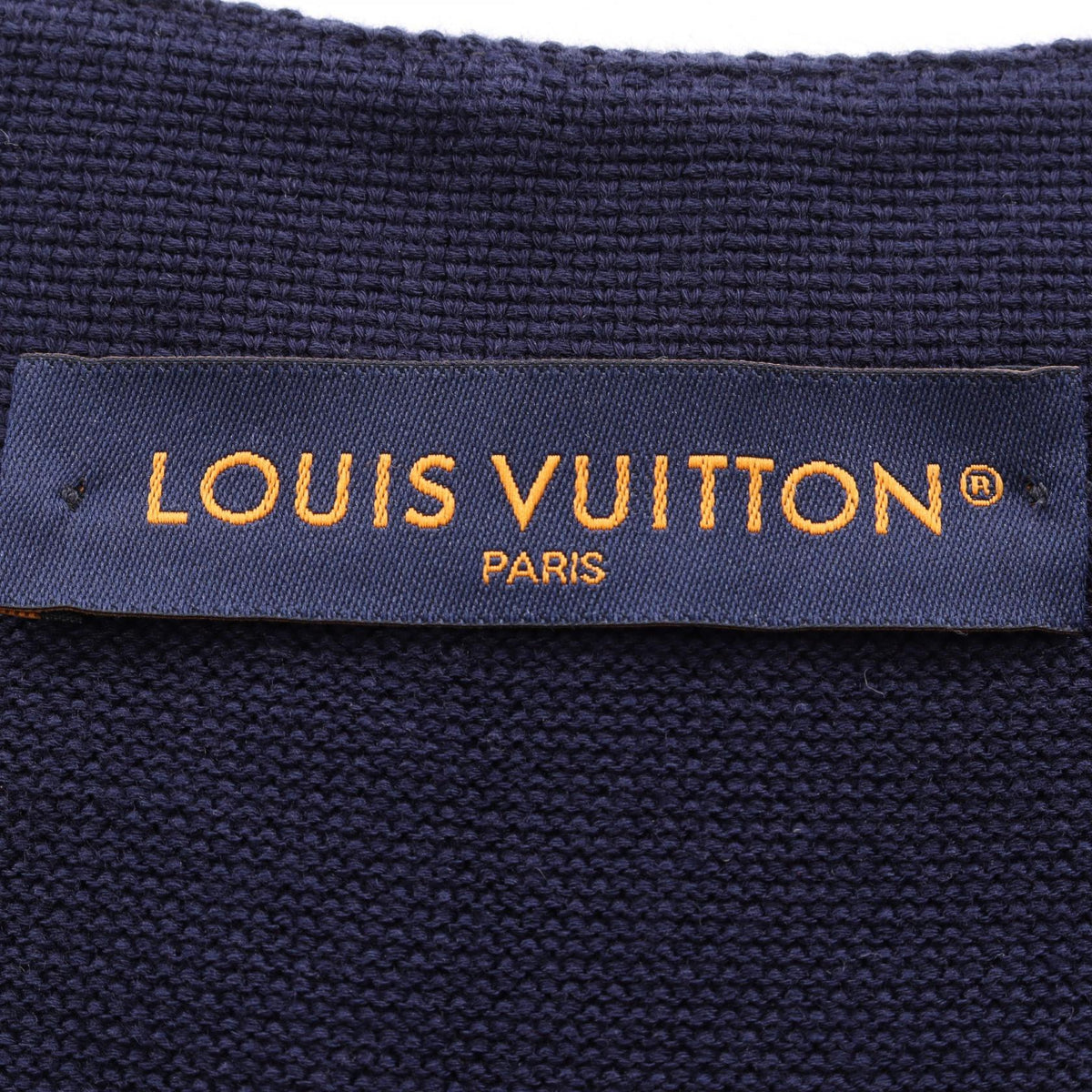 LOUIS VUITTON Baseball Cotton Cardigan Navy Size L