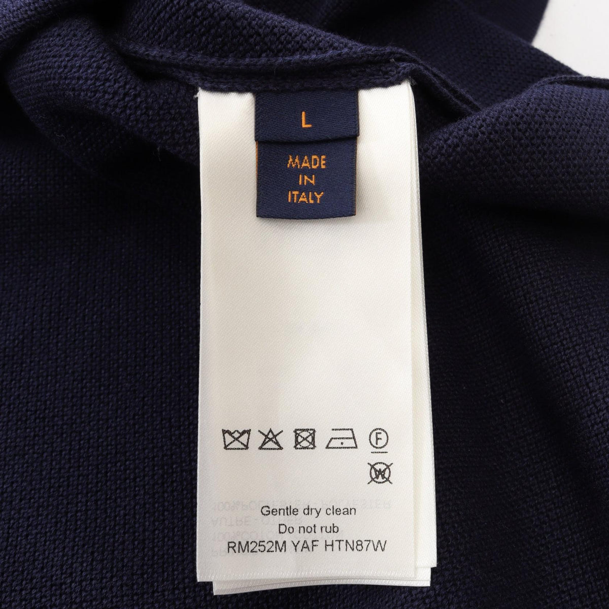 LOUIS VUITTON Baseball Cotton Cardigan Navy Size L
