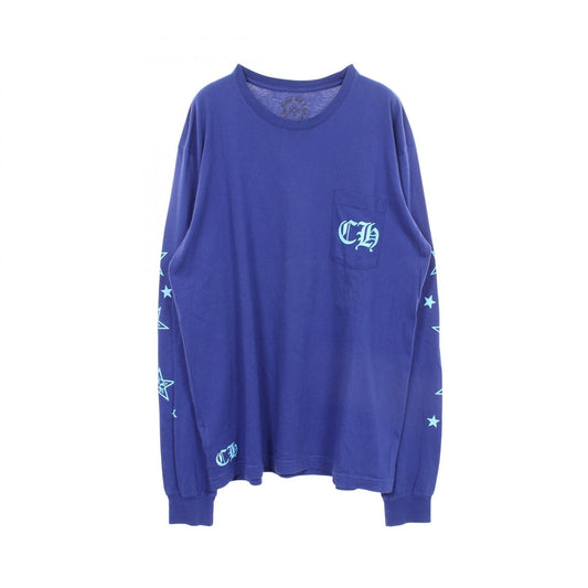CHROME HEARTS CH Logo Long Sleeve T-Shirt Blue Size XL