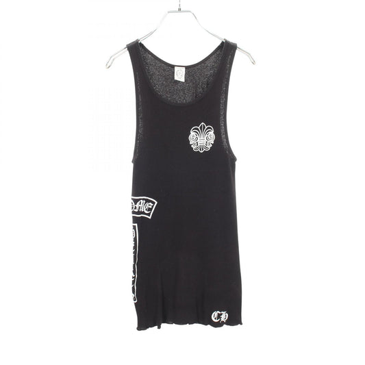 CHROME HEARTS BS Fleur Logo Rib Tank Top Black Size L