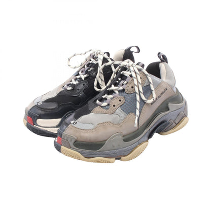 BALENCIAGA Triple S Split Leather Sneakers Black Size 26.5cm