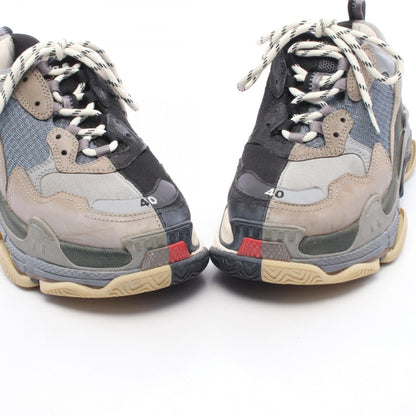 BALENCIAGA Triple S Split Leather Sneakers Black Size 26.5cm