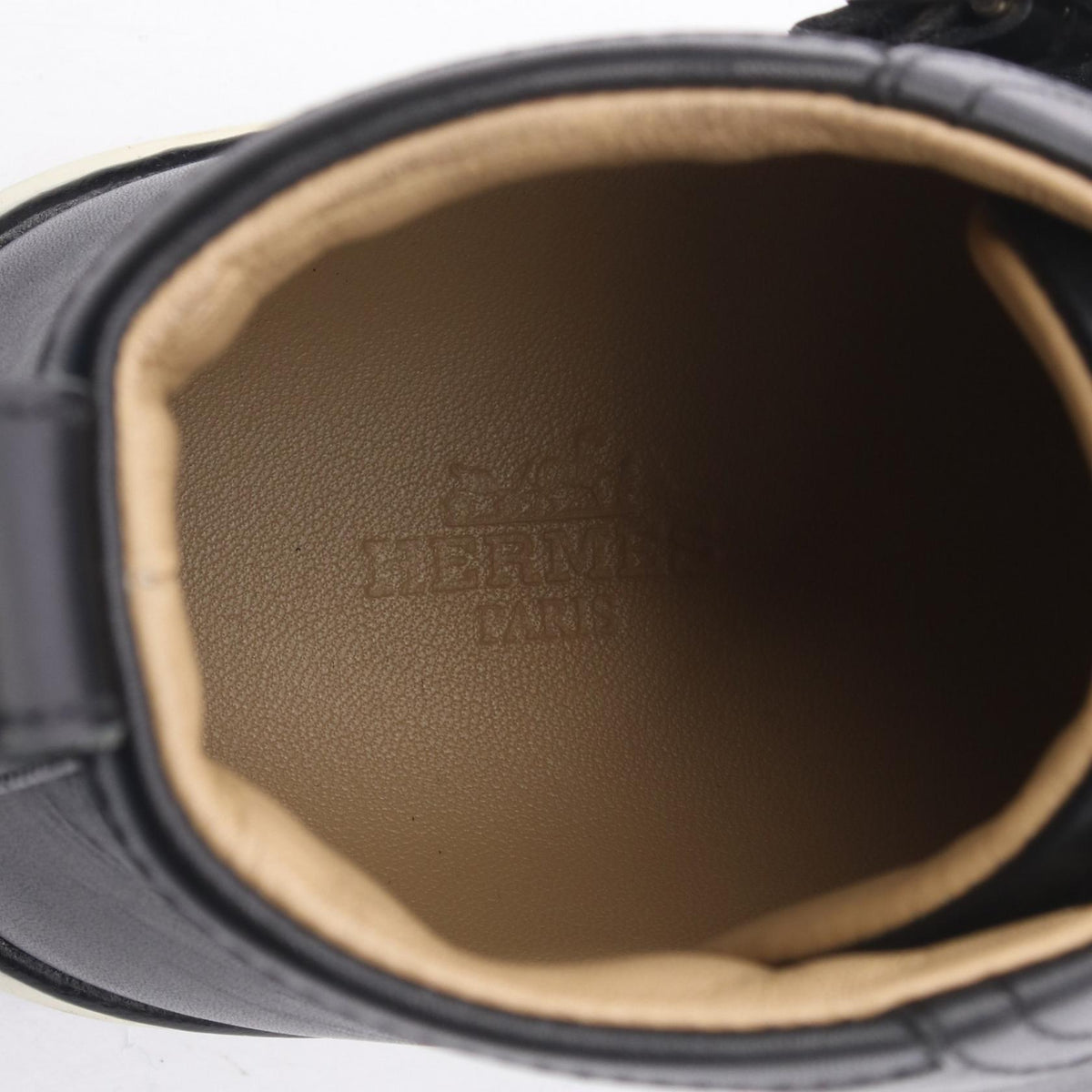 HERMES Lennox Collier de Chien Leather Sneakers Size 37