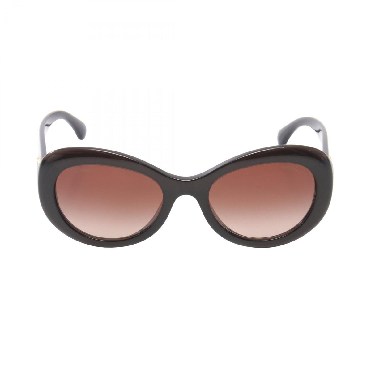 CHANEL CC Mark Rhinestone Sunglasses Brown