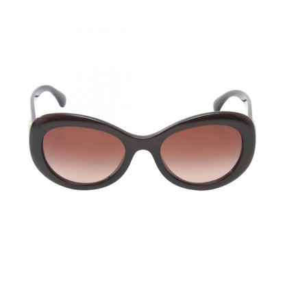 CHANEL CC Mark Rhinestone Sunglasses Brown