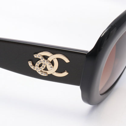CHANEL CC Mark Rhinestone Sunglasses Brown
