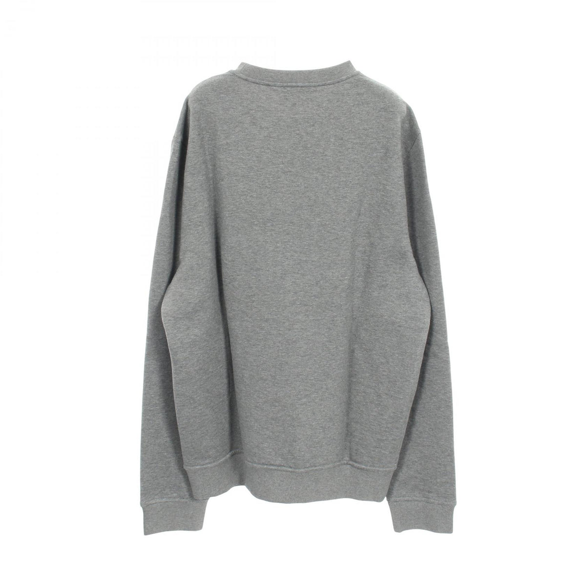 HERMES Leather Patch Cotton Sweatshirt Gray Size M