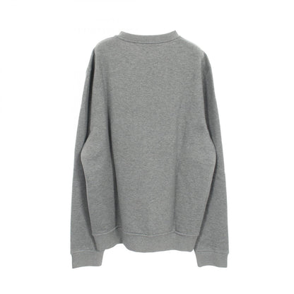 HERMES Leather Patch Cotton Sweatshirt Gray Size M
