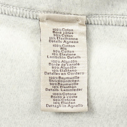 HERMES Leather Patch Cotton Sweatshirt Gray Size M